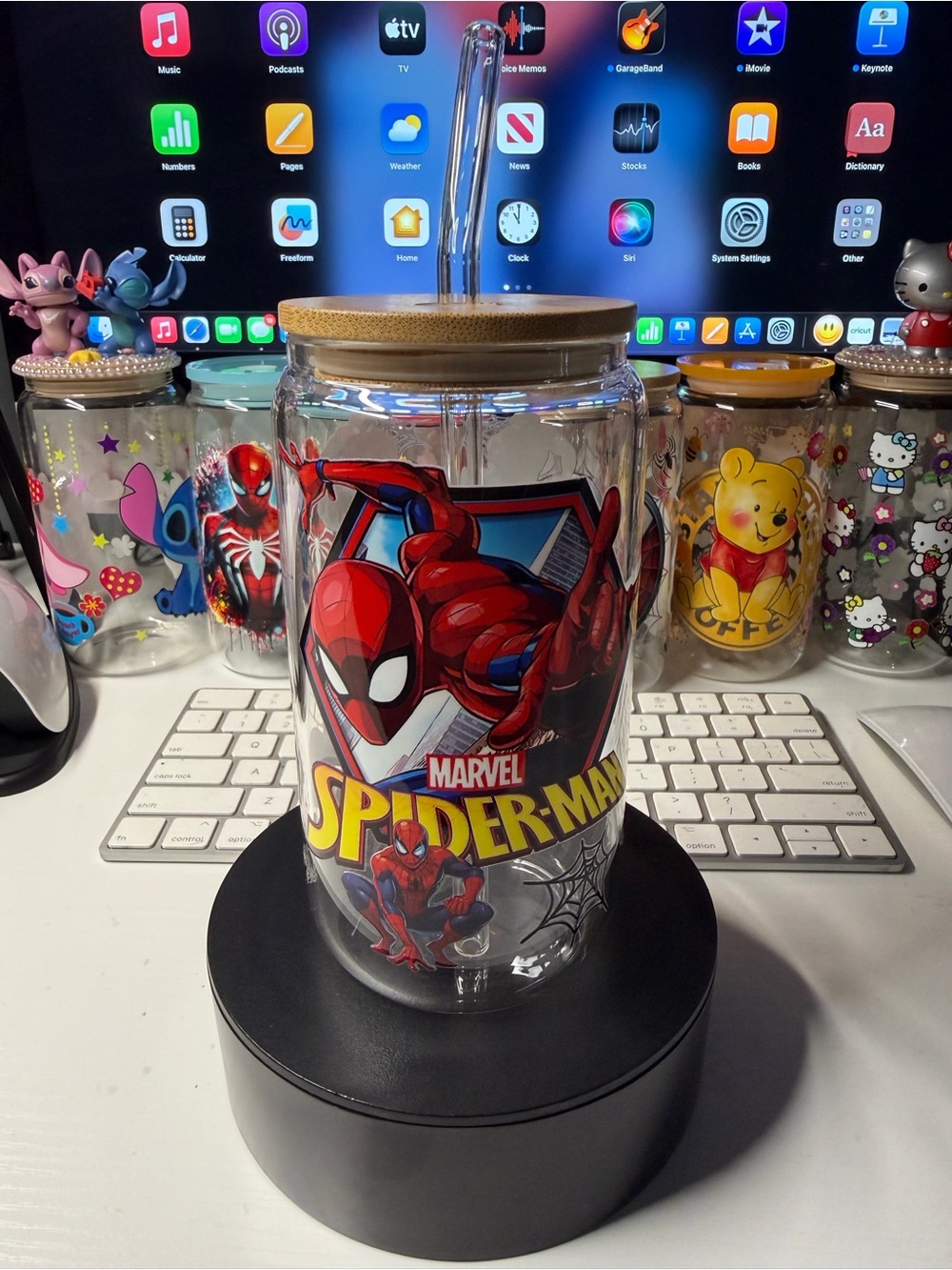 Marvel Spider-Man Clear Glass Tumbler